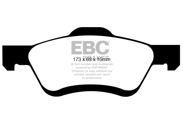 Pastiglie Freno EBC Ultimax DP1709 per Ford Maverick e Mazda Tribute