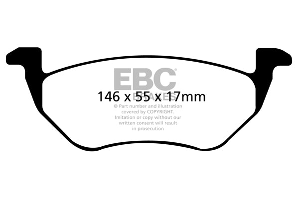 Pastiglie Freno EBC Greenstuff DP61710 per Ford Maverick e Mazda Tribute