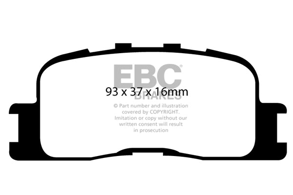 Pastiglie Freno EBC Greenstuff DP21716 per Toyota Camry e Toyota Windom