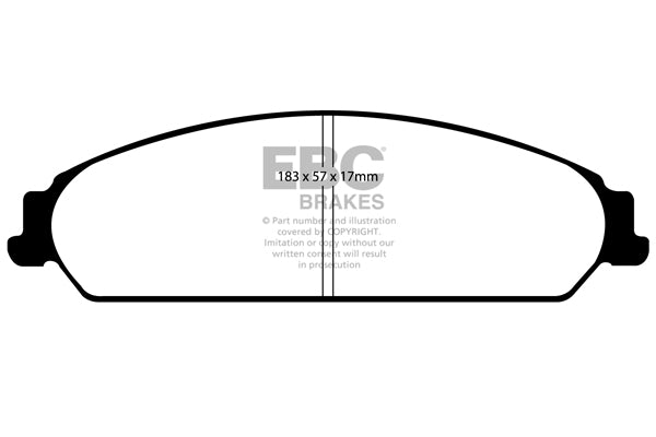 Pastiglie Freno EBC Ultimax DP1724 per Chrysler 300C, Lancia Thema e altre