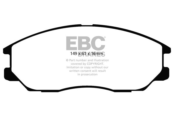 Pastiglie Freno EBC Ultimax DP1725 per Ssangyong Rodius, Ssangyong Turismo e altre