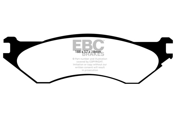 Pastiglie Freno EBC Yellowstuff DP41729R per Dodge Ram SRT-10