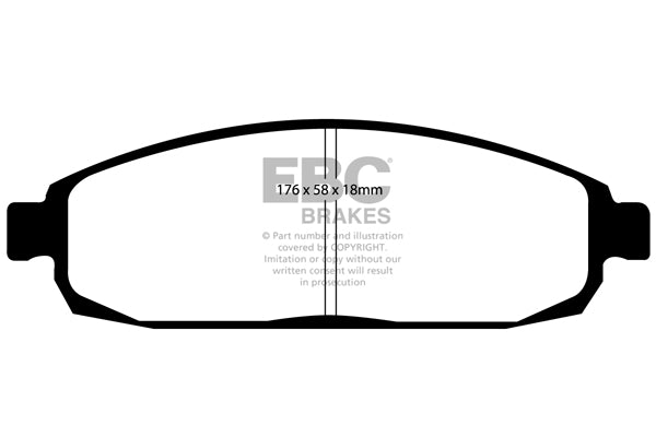 Pastiglie Freno EBC Yellowstuff DP41732R per Jeep Grand Cherokee e Jeep Commander