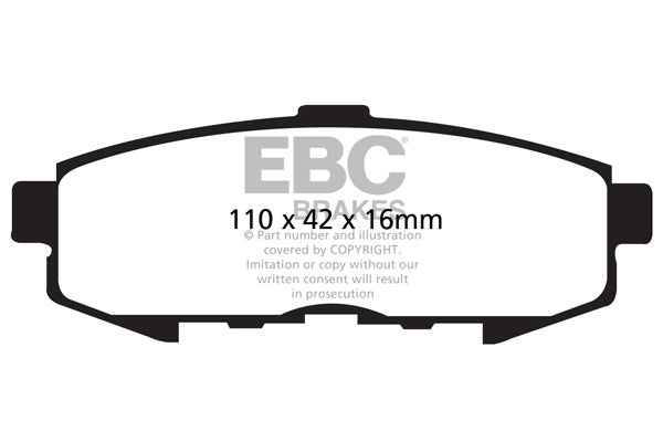 Pastiglie Freno EBC Ultimax DP1733 per Mazda MPV