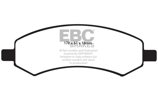Pastiglie Freno EBC Yellowstuff DP41738R per Dodge Durango, RAM Trucks 1500 e altre