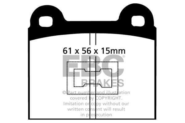 Pastiglie Freno EBC Ultimax DP174 per Audi 80, Volkswagen Derby e altre