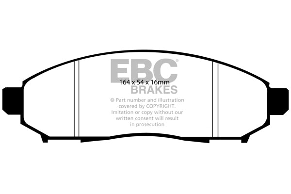 Pastiglie Freno EBC Greenstuff DP61747 per Nissan Pathfinder e Nissan Navara