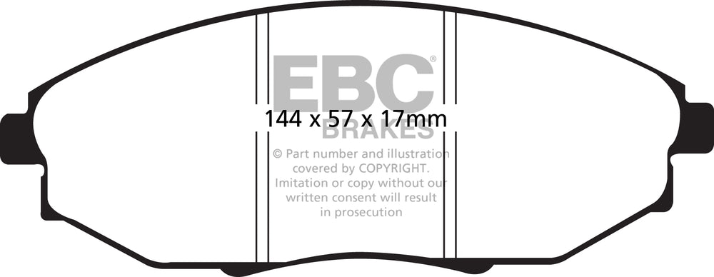 Pastiglie Freno EBC Greenstuff DP21750 per Chevrolet Epica