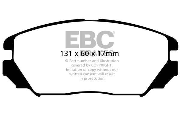 Pastiglie Freno EBC Greenstuff DP21757 per Hyundai Sonata, Hyundai Tucson (Mk1) e altre