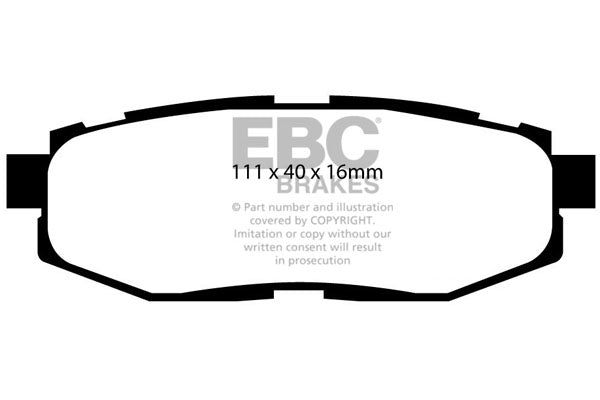 Pastiglie Freno EBC Ultimax DP1758 per Subaru Forester, Subaru Tribeca e altre