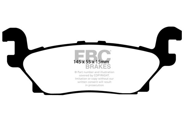 Pastiglie Freno EBC Ultimax DP1760 per Hummer H3 e Hummer H3T