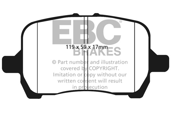 Pastiglie Freno EBC Yellowstuff DP41763R per Chevrolet HHR e Opel GT