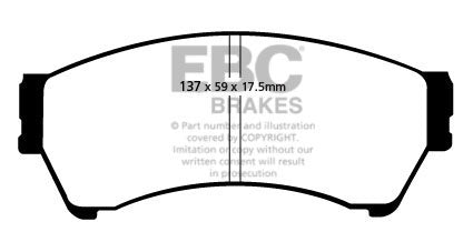 Pastiglie Freno EBC Yellowstuff DP41765/2R per Mazda 6