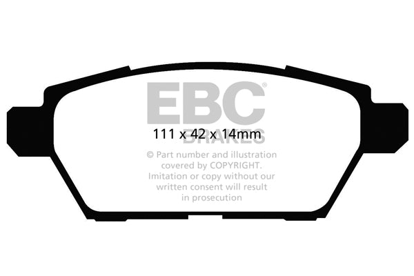 Pastiglie Freno EBC Greenstuff DP21766 per Mazda 6