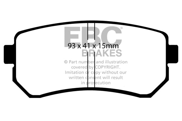 Pastiglie Freno EBC Greenstuff DP21769 per Hyundai iX35, Hyundai i-20 (PB) e altre