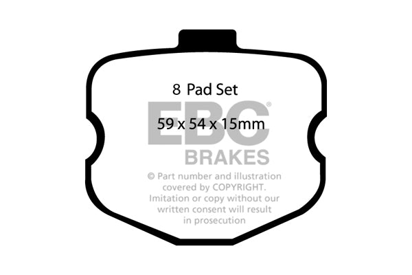 Pastiglie Freno EBC Redstuff DP31771/2C per Chevrolet Corvette (C6) e Ford Falcon