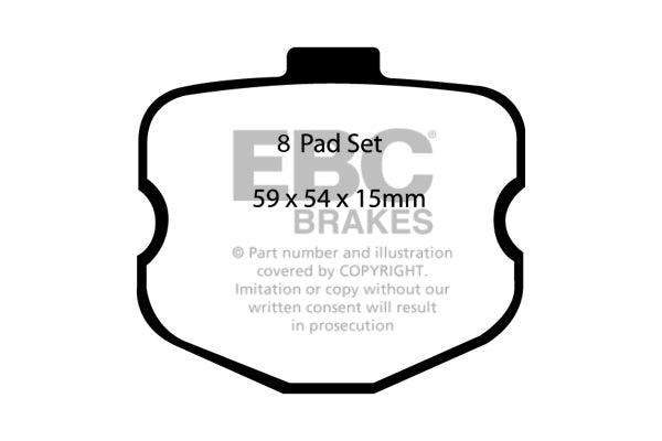 Pastiglie Freno EBC Redstuff DP31771/4C per Chevrolet Corvette (C6)