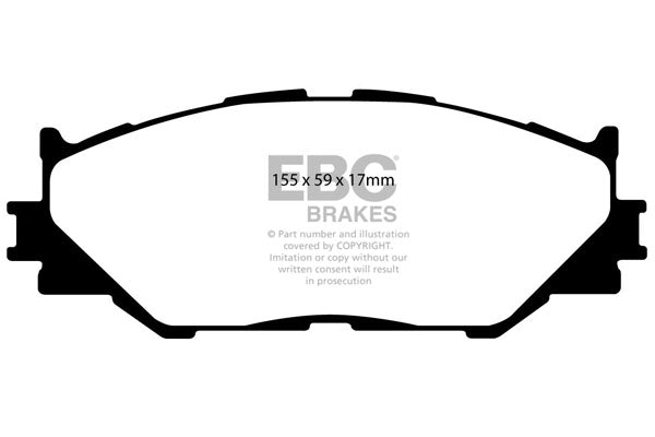 Pastiglie Freno EBC Ultimax DP1772 per Lexus IS250, Lexus IS220D e altre