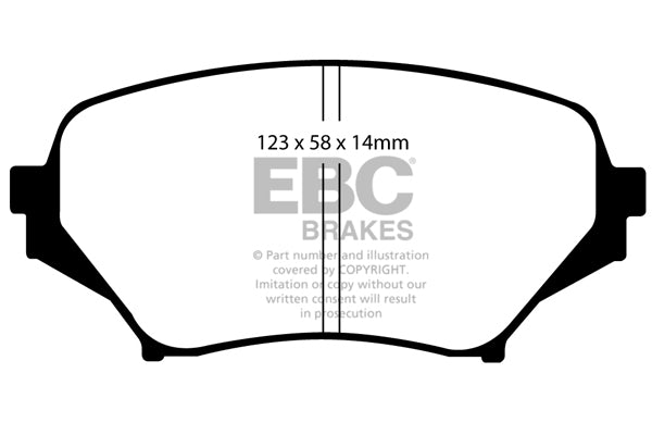 Pastiglie Freno EBC Yellowstuff DP41774R per Mazda MX5 (Mk3) (NC)