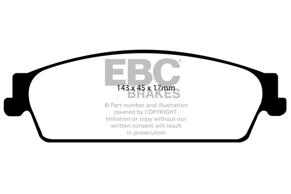 Pastiglie Freno EBC Yellowstuff DP41780R per Chevrolet Avalanche, GMC Yukon/Yukon Denali e altre