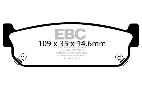 Pastiglie Freno EBC Yellowstuff DP41784R per Nissan Stagea