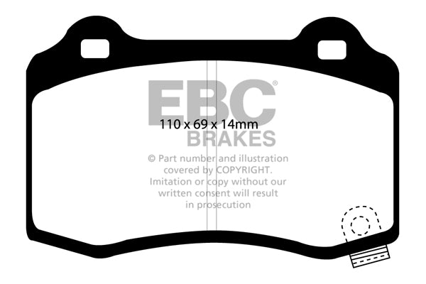 Pastiglie Freno EBC Ultimax DP1788 per Chrysler 300C, Dodge Challenger e altre