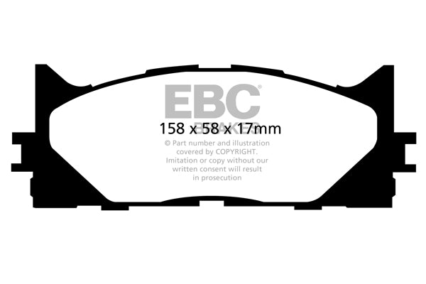 Pastiglie Freno EBC Ultimax DP1790 per Toyota Camry e Toyota Aurion