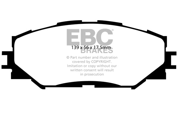 Pastiglie Freno EBC Ultimax DP1791 per Toyota Auris, Toyota Corolla e altre