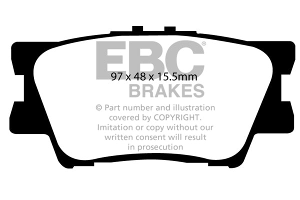Pastiglie Freno EBC Ultimax DP1793 per Toyota Rav 4 e Toyota Camry