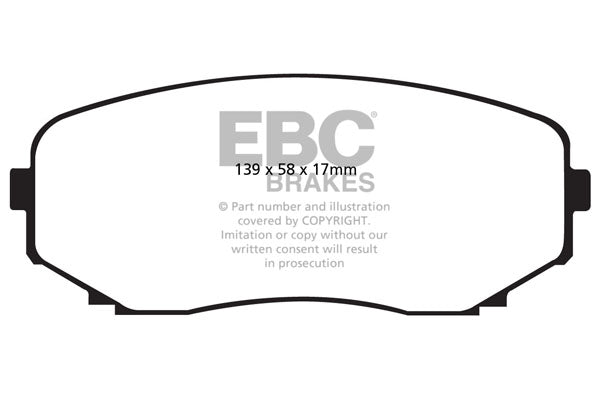 Pastiglie Freno EBC Ultimax DP1794 per Ford Edge (U387), Mazda CX-7 e altre