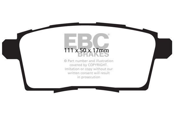 Pastiglie Freno EBC Yellowstuff DP41795R per Mazda CX-7 e Mazda CX-9