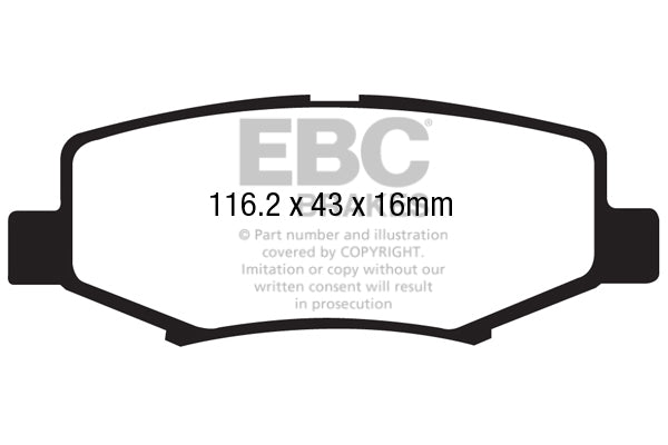Pastiglie Freno EBC Yellowstuff DP41799R per Jeep Wrangler (JK), Dodge Nitro e altre
