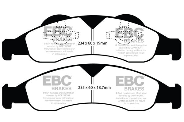 Pastiglie Freno EBC Greenstuff DP61803 per Ford Expedition e Lincoln Navigator