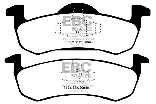 Pastiglie Freno EBC Ultimax DP1804 per Ford Expedition e Lincoln Navigator