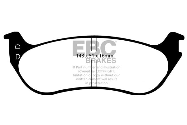 Pastiglie Freno EBC Greenstuff DP61805 per Ford Explorer (USA)