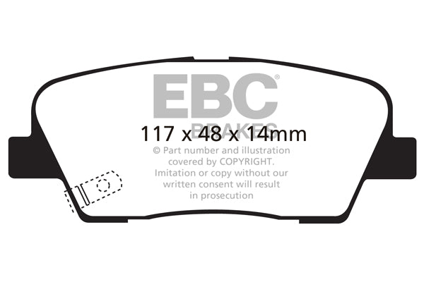Pastiglie Freno EBC Ultimax DP1806 per Hyundai Santa Fe, KIA Sorento e altre