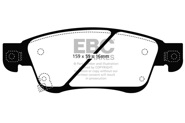 Pastiglie Freno EBC Redstuff DP31807C per Nissan Skyline (V36), Nissan Skyline Coupe (V36) e altre