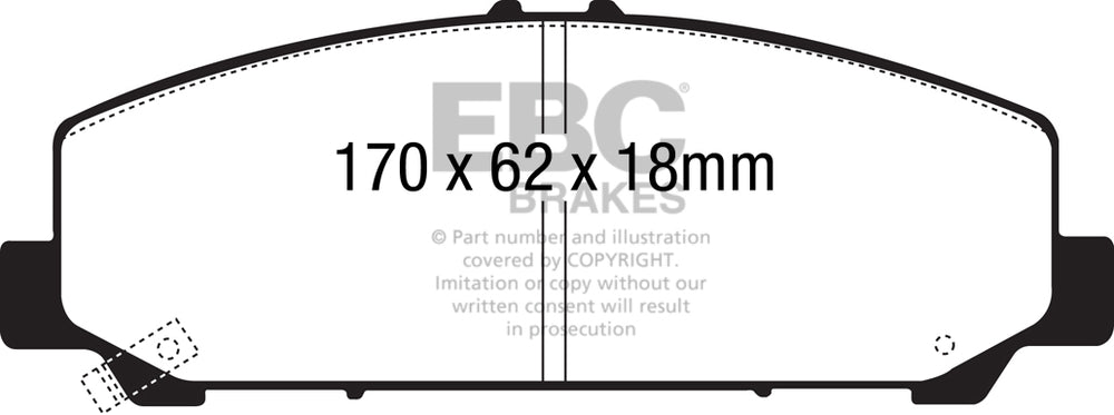 Pastiglie Freno EBC Yellowstuff DP41808R per Infiniti QX80