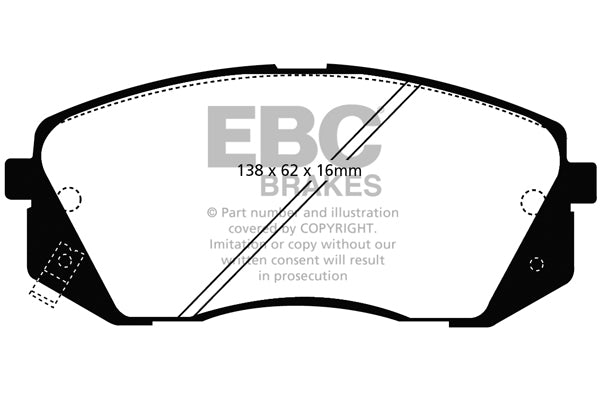 Pastiglie Freno EBC Ultimax DP1809 per KIA Sportage, Hyundai Tucson (Mk3) e altre