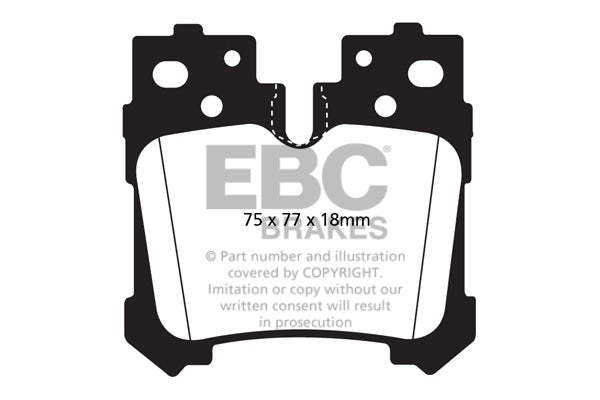 Pastiglie Freno EBC Ultimax DP1812 per Lexus LS460 e Lexus LS600h