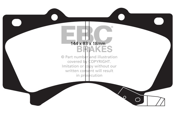 Pastiglie Freno EBC Greenstuff DP61815 per Toyota Landcruiser, Toyota Sequoia e altre