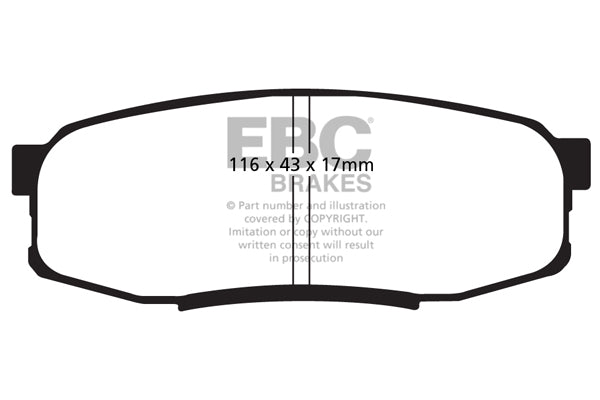 Pastiglie Freno EBC Ultimax DP1816 per Toyota Landcruiser, Toyota Sequoia e altre