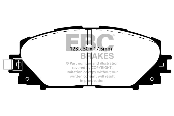 Pastiglie Freno EBC Ultimax DP1817 per Toyota Yaris e Daihatsu Charade