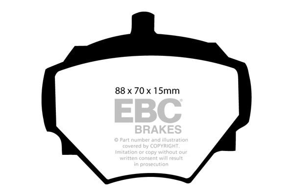 Pastiglie Freno EBC Ultimax DP182 per Vauxhall Victor, Vauxhall Cresta e altre