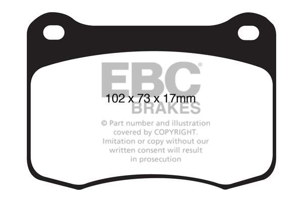 Pastiglie Freno EBC Yellowstuff DP41820R per Lexus IS-F