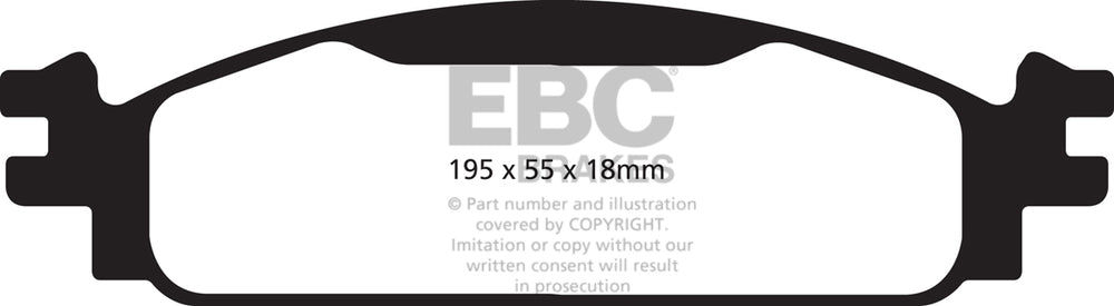 Pastiglie Freno EBC Ultimax DP1825 per Ford Flex