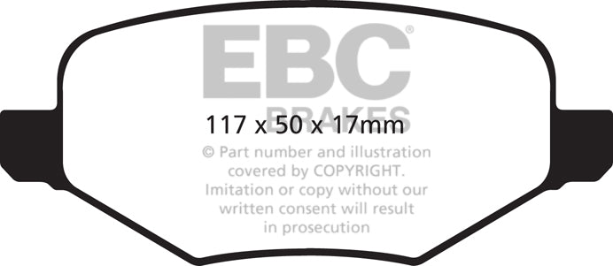 Pastiglie Freno EBC Yellowstuff DP41826R per Ford Explorer (USA)(5th Gen), Ford Edge (U387) e altre