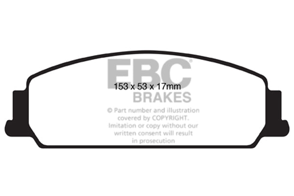 Pastiglie Freno EBC Redstuff DP31833C per Holden Commodore (VE), Bitter Vero e altre