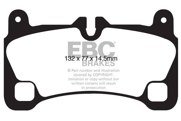 Pastiglie Freno EBC Yellowstuff DP41836R per Audi Q7 (4L), Volkswagen Touareg (1st Gen) e altre