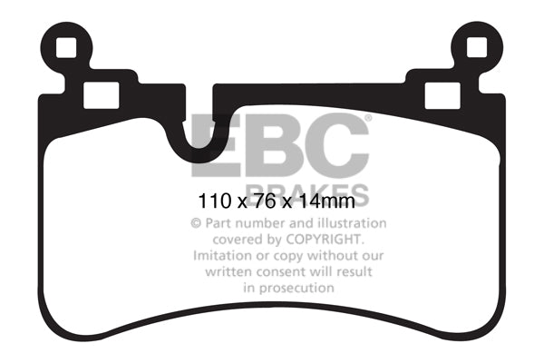 Pastiglie Freno EBC Yellowstuff DP41839R per Mercedes-Benz Classe SL (R230), Mercedes-Benz CLS (C219) e altre